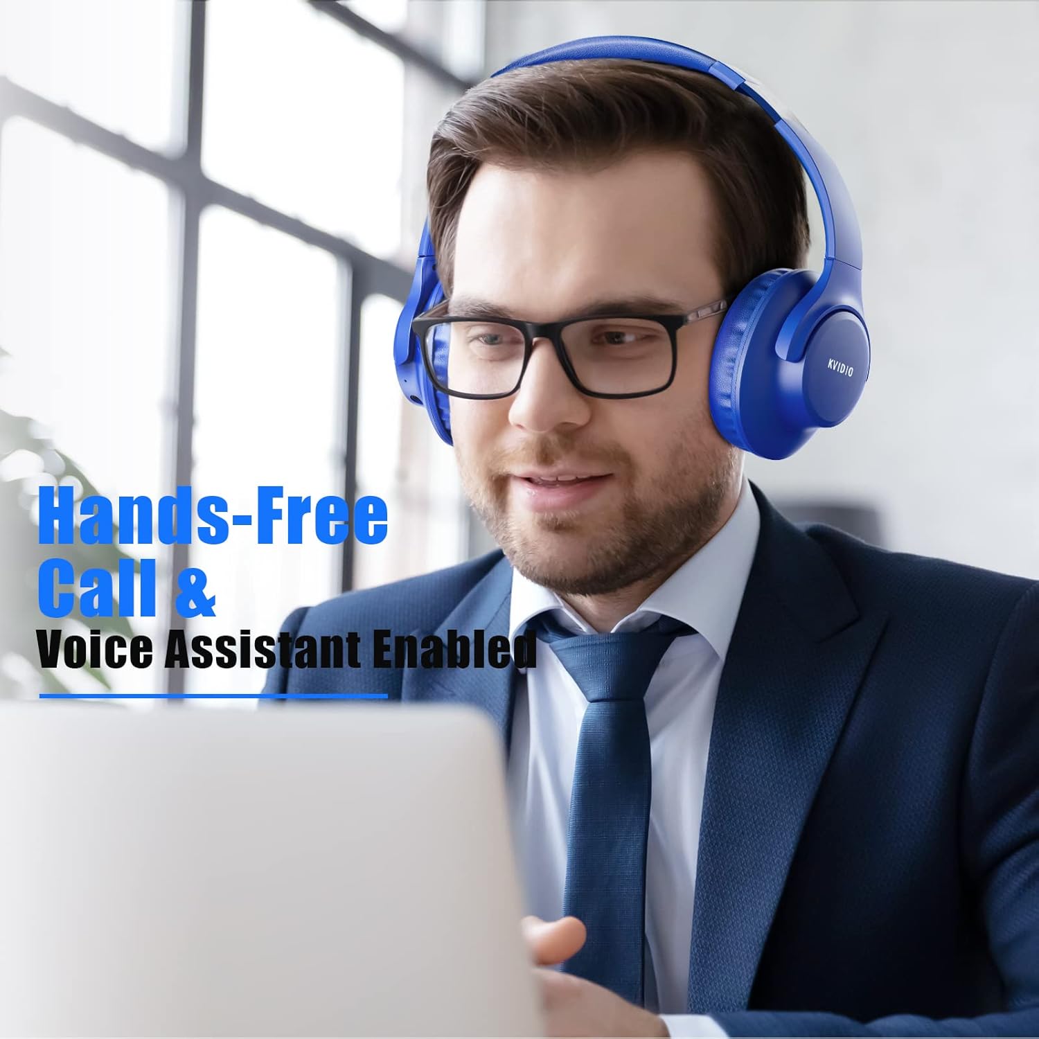 Bluetooth Over Ear Headphones 65H Playtime Deep Bass Foldable