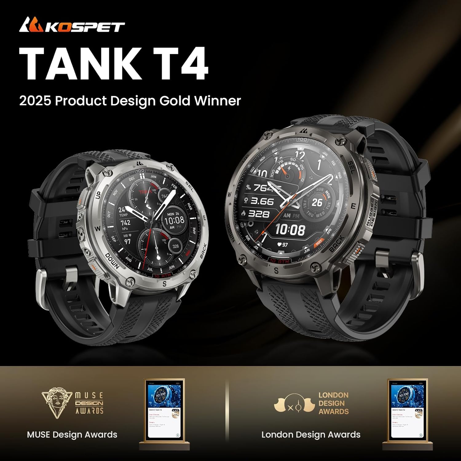 Military GPS Smart Watch 10ATM Dive 160 Sports