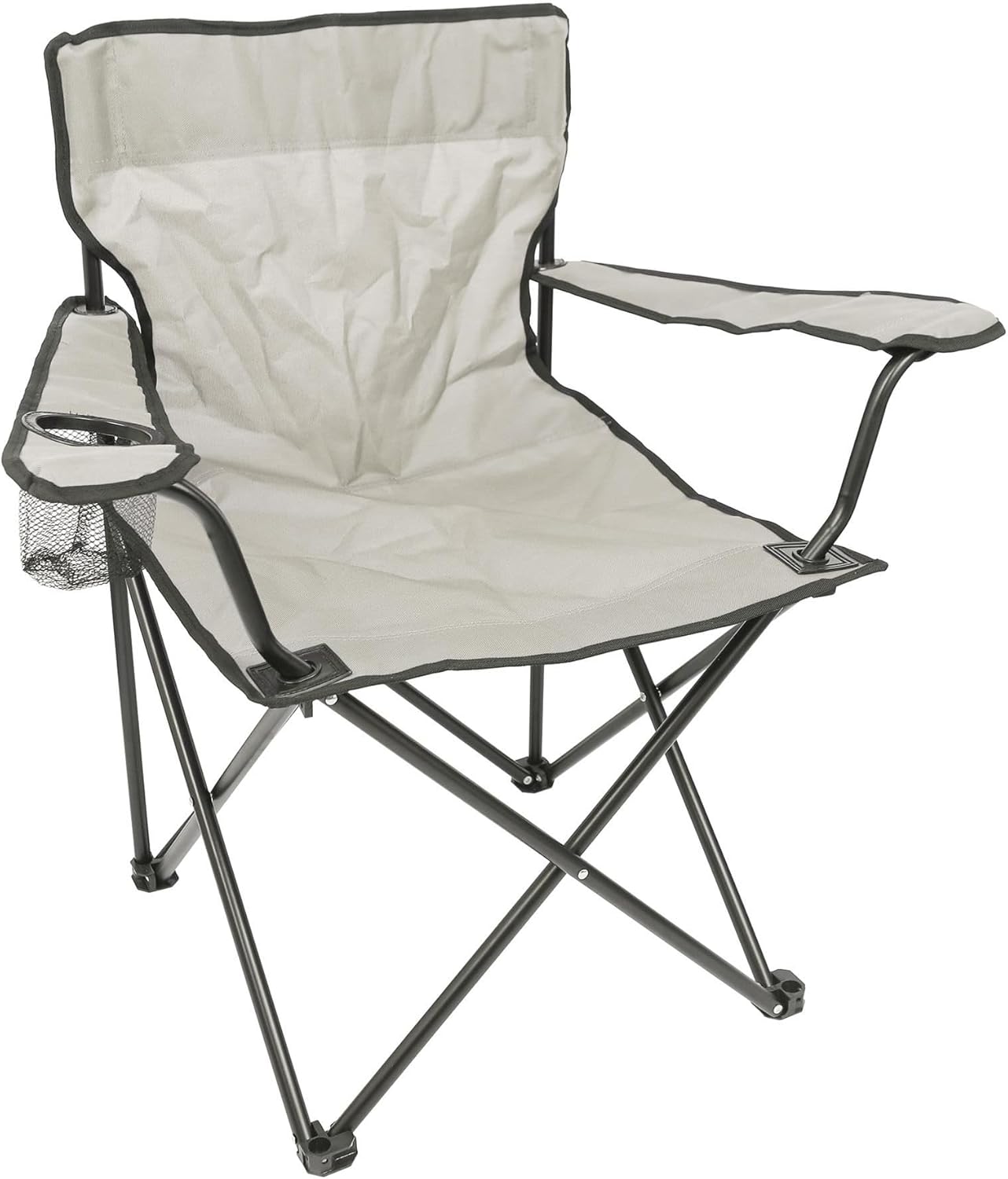 Folding Camping Chairs Pack of 4 Beige Canvas Outdoor Seats