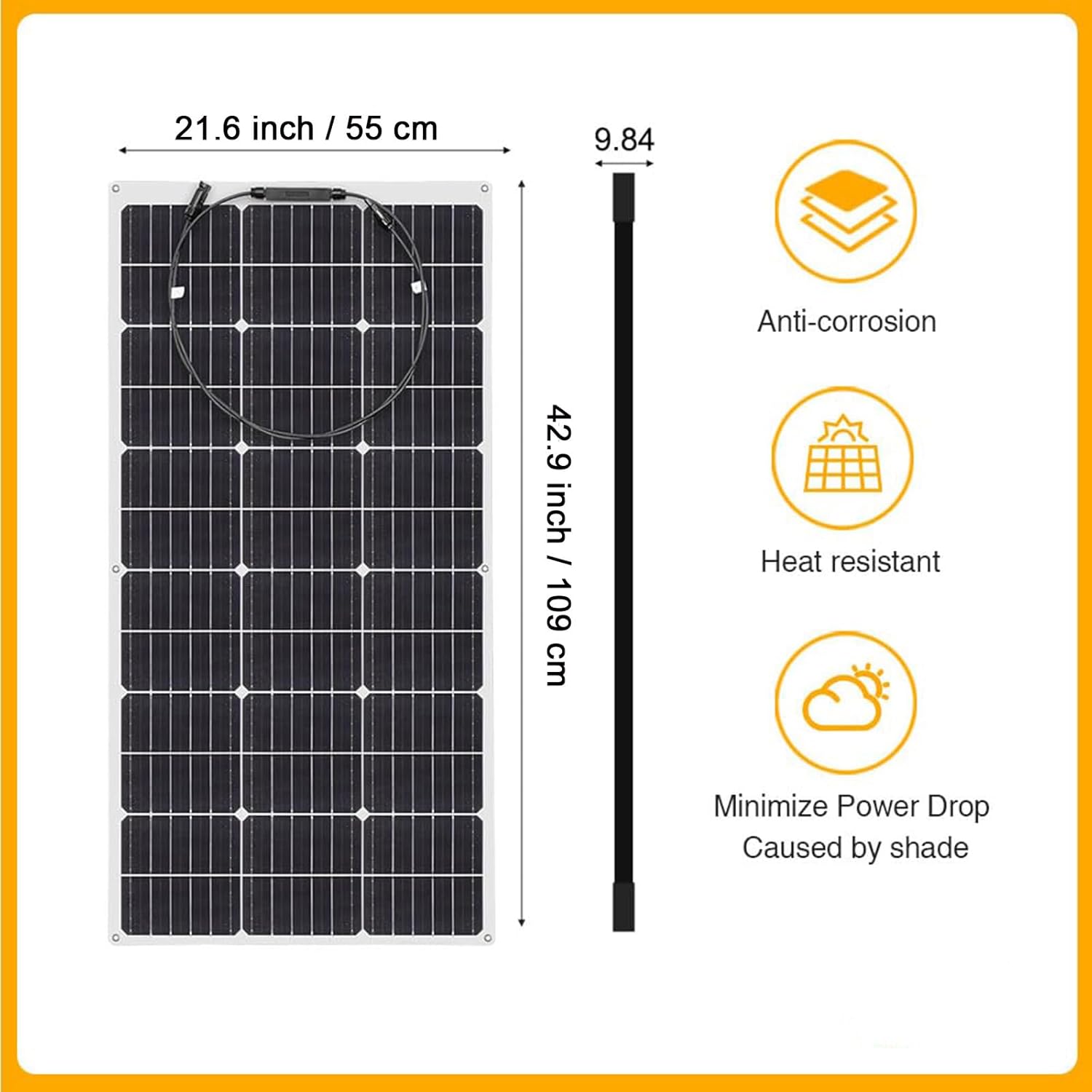 200W 12V Flexible Solar Kit 2 x 100W Panels 20A Regulator