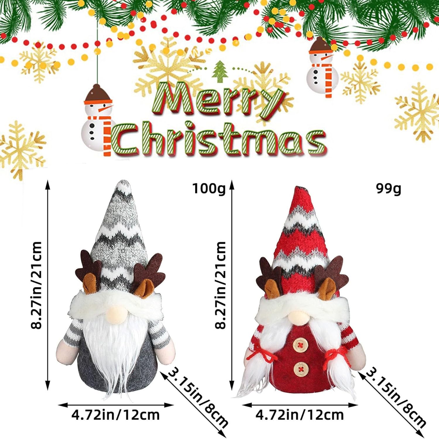 2Pcs Spring Gonk Gnomes Plush Scandinavian Home Decor