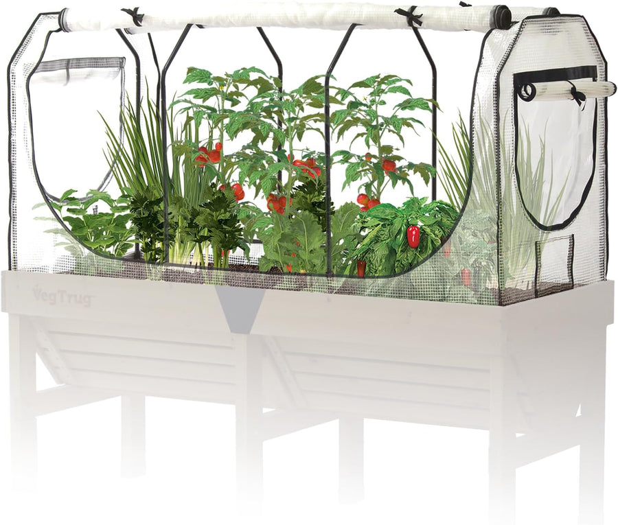 Medium Greenhouse Frame and Multi Cover Set 180cm White