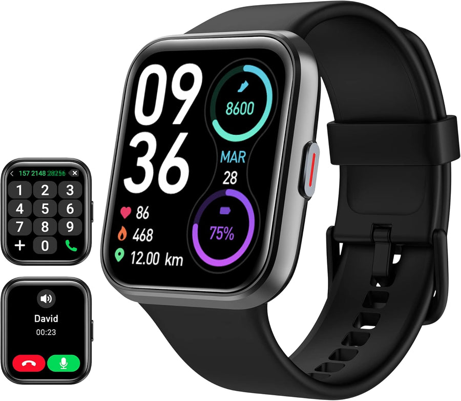 Smart Watch Bluetooth Calling Alexa Fitness Tracker 120 Sports Waterproof