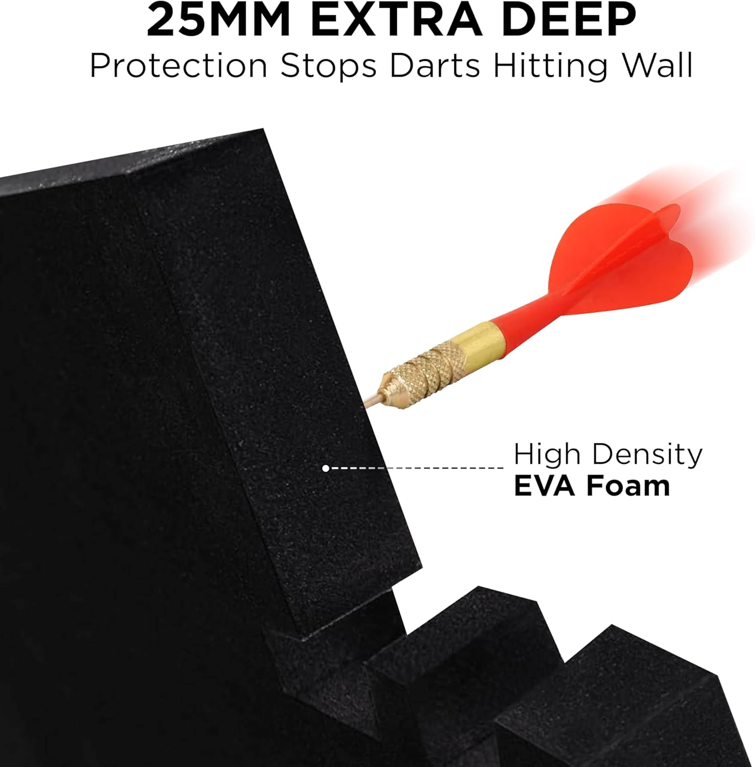 XL Dartboard Surround 6 Piece EVA Foam Wall Protector 105x70cm