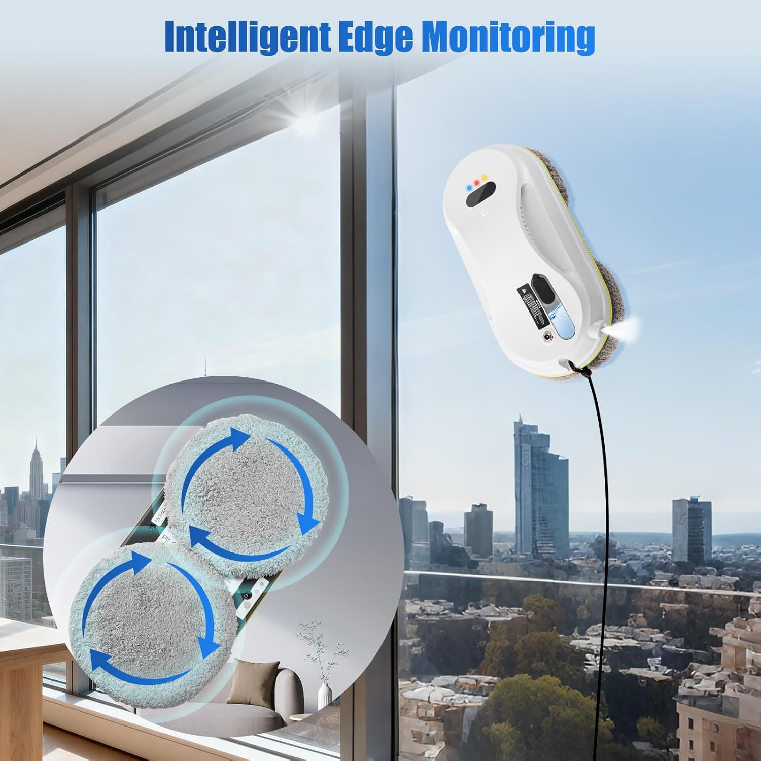 Window Cleaning Robot 5600Pa Auto Spray Smart Glass Cleaner