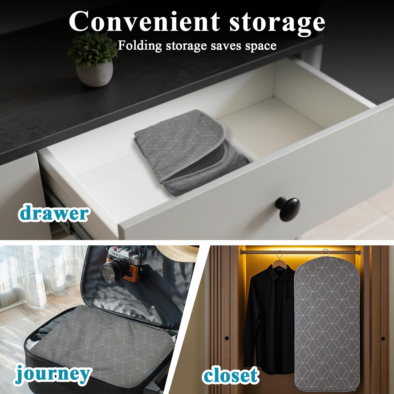 Hanging Garment Steamer Board 35x17 Foldable Ironing Pad