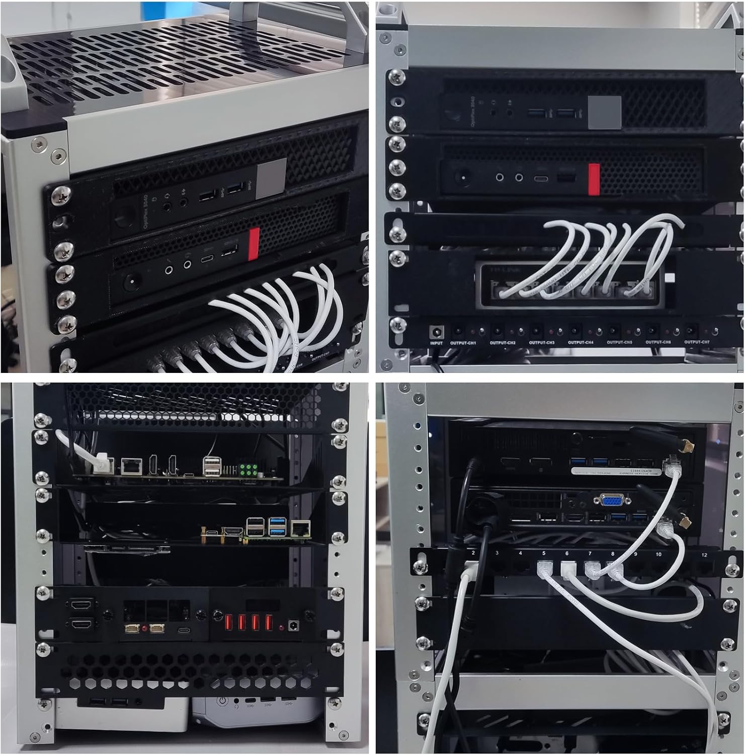 10in 12U Mini Server Rack Cabinet Aluminium Desktop AV NAS