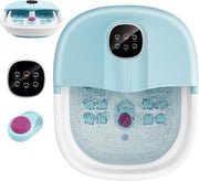 Electric Foot Spa Massager Foldable Heated Bubble Roller Remote