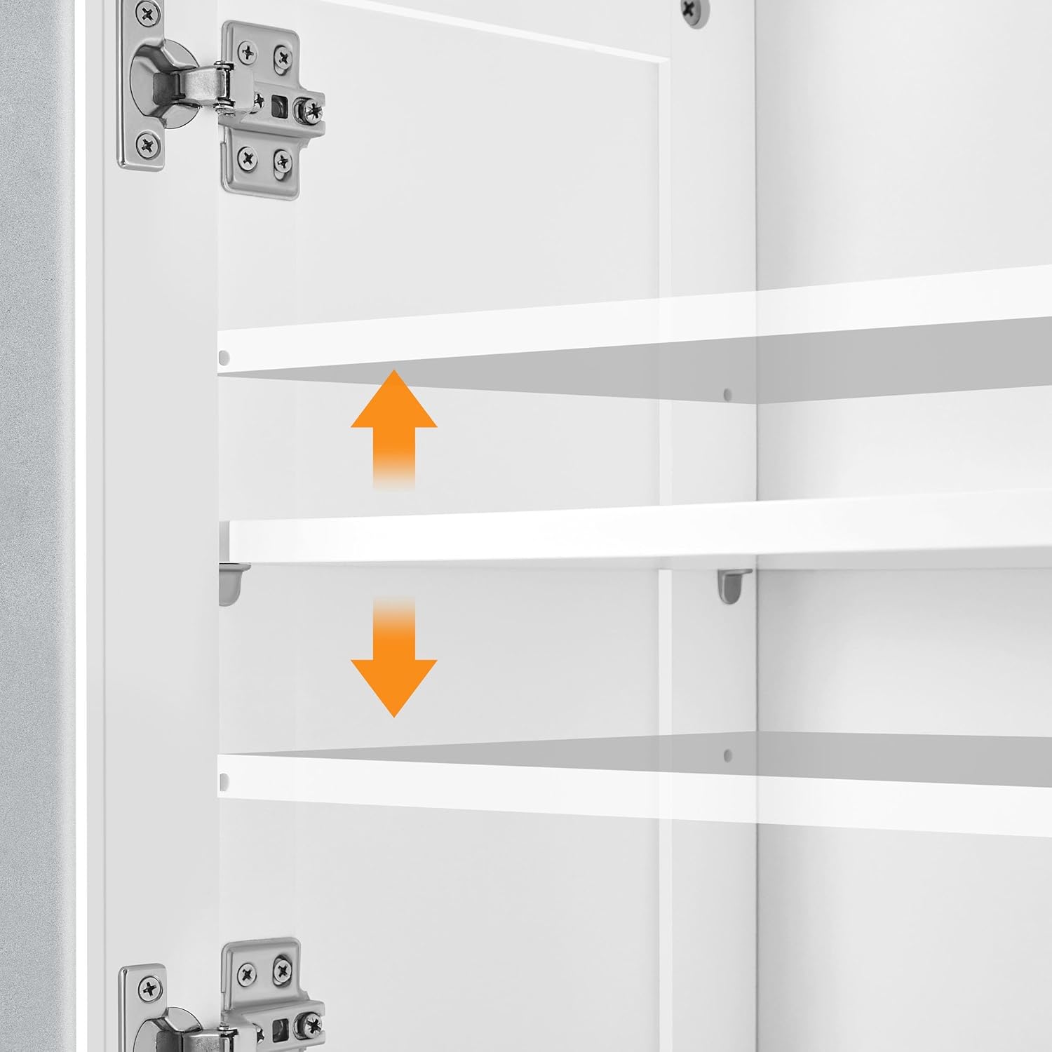 Tall Bathroom Storage Cabinet Glass Door Drawer Shelf