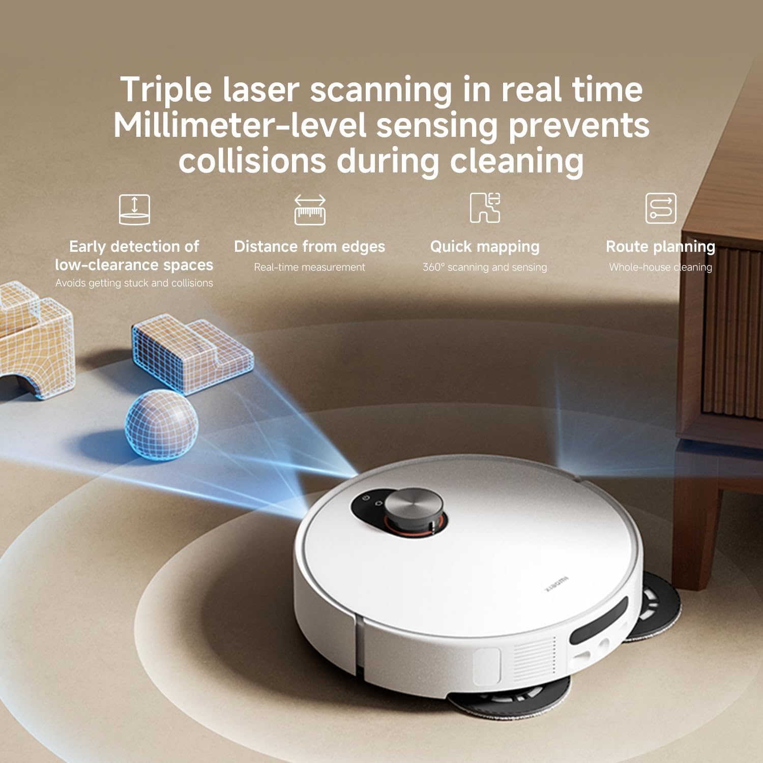 Robot Vacuum Mop Self Empty 20000Pa LiDAR Slim Smart Auto Clean