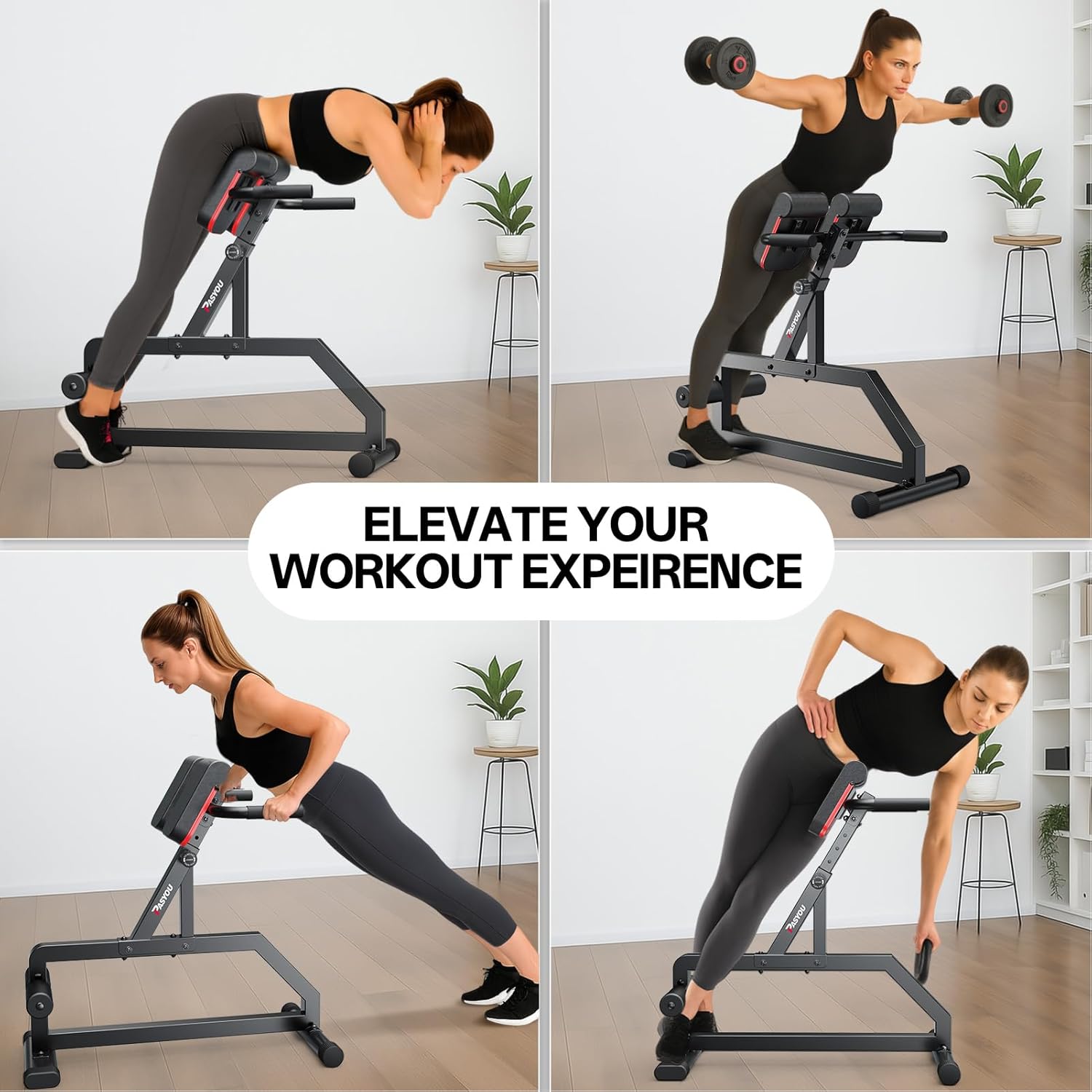 Adjustable Roman Chair Hyperextension Bench Back Extension Core