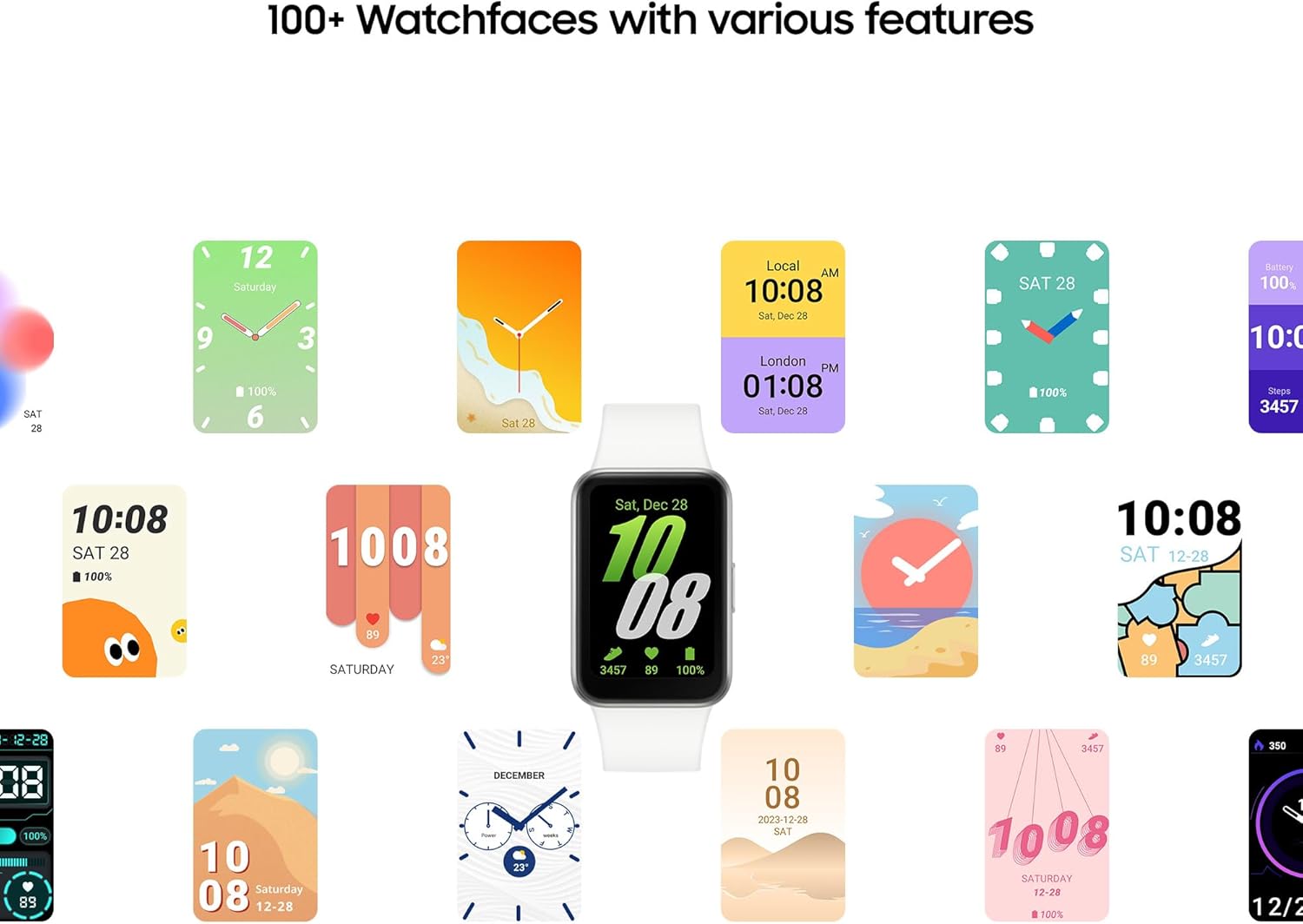Silver Fitness Smart Watch AMOLED 13 Day Battery