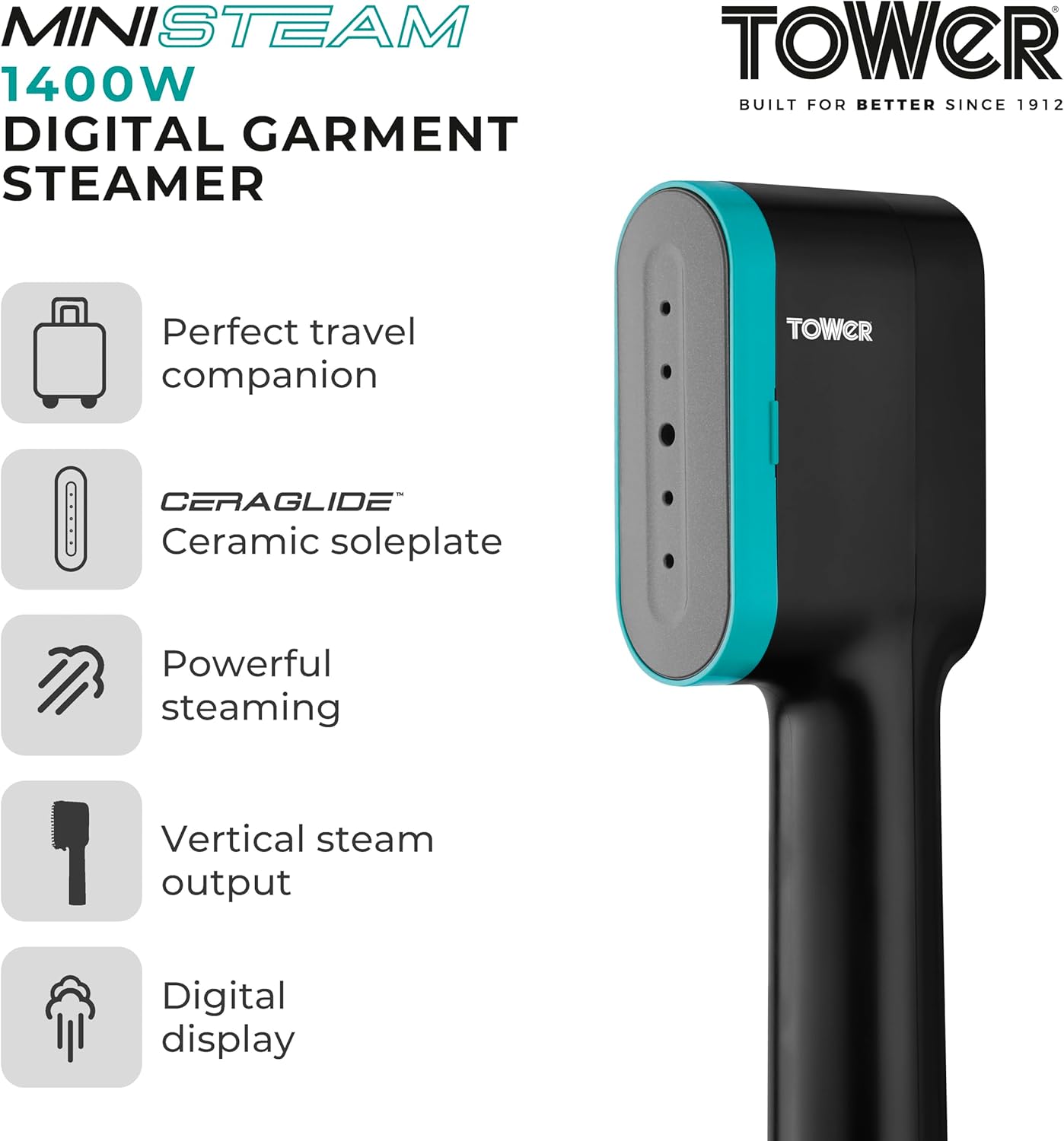 1400W Handheld Garment Steamer Ceramic Plate LED Portable Clothes