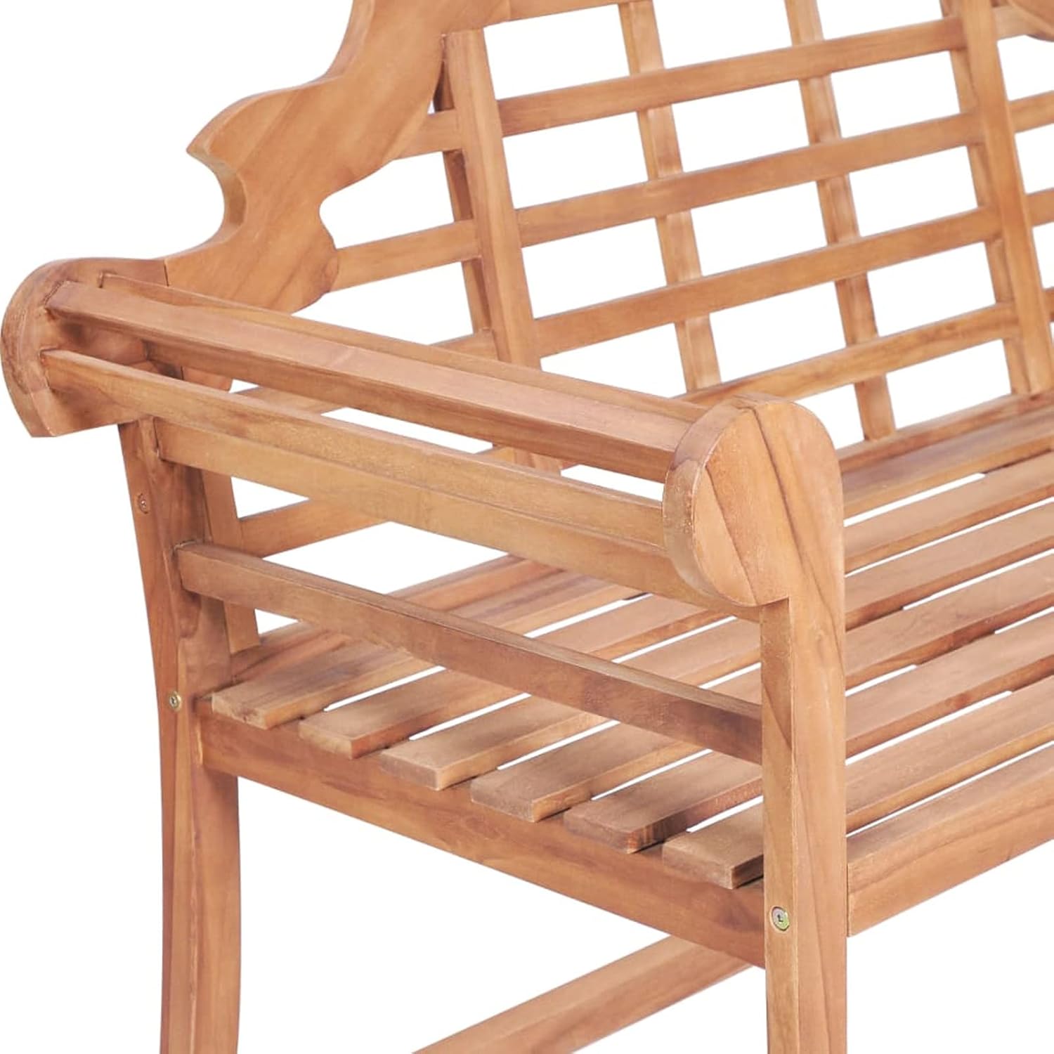 Teak Wood Garden Bench 127cm Outdoor Patio Seat Weatherproof