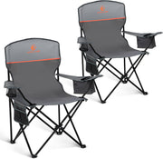 Camping Chairs 2 Pack Mesh Back 120kg Grey