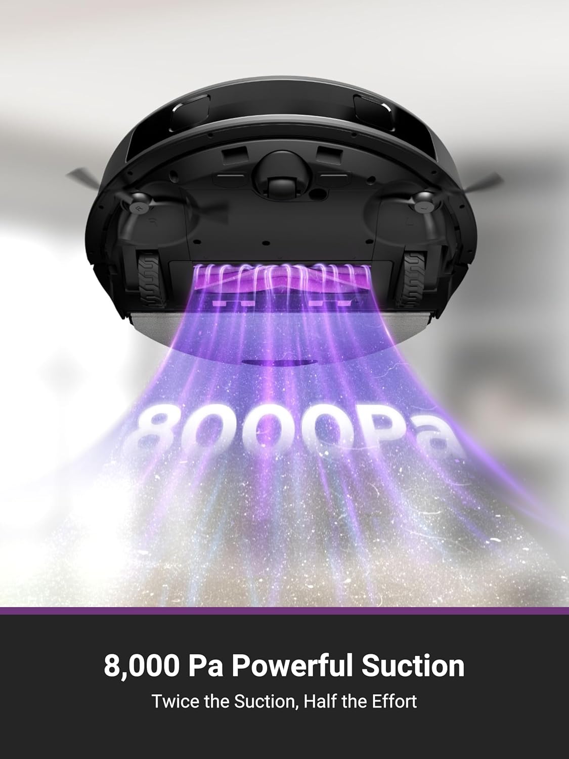 Robot Vacuum Mop Self Empty 8000Pa AI LiDAR 45 Day Pet Hair