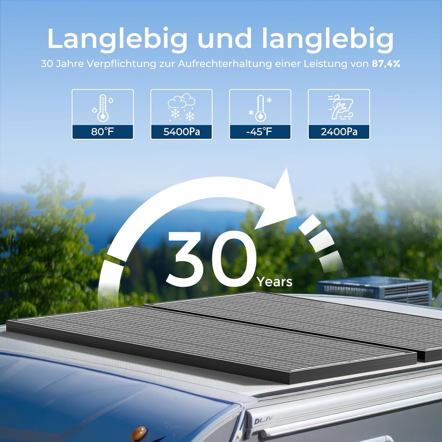 100W N Type Monocrystalline Solar Panel IP68 MC4 Off Grid