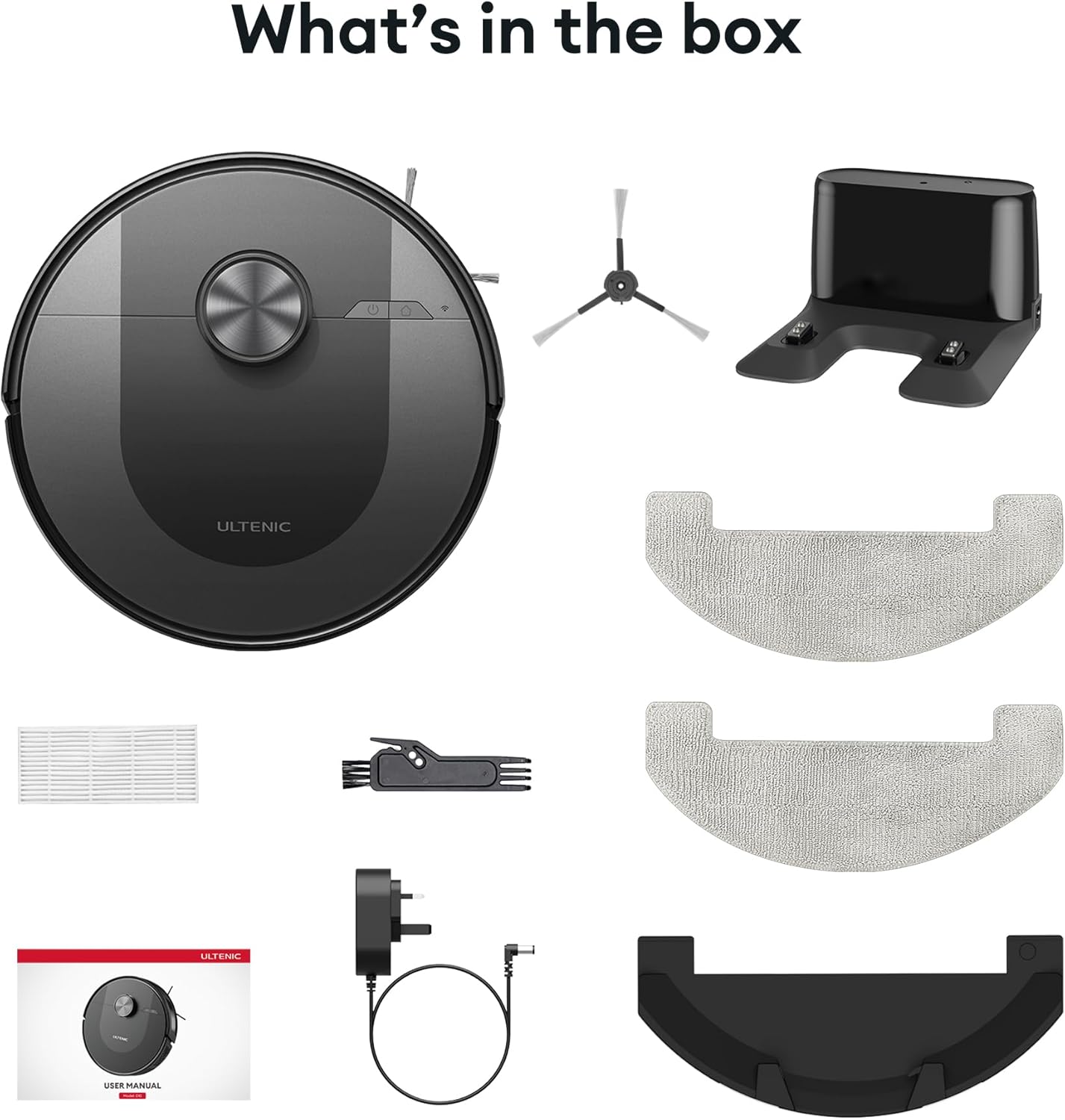 Robot Vacuum Mop 5000Pa LiDAR Mapping App Voice Control Pet Hair
