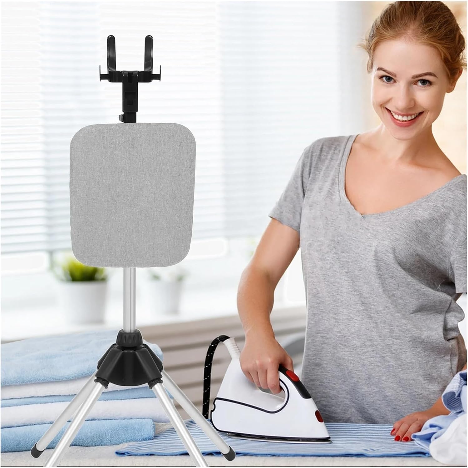 Clothes Steamer Stand Folding Ironing Rack Adjustable Hanger Board