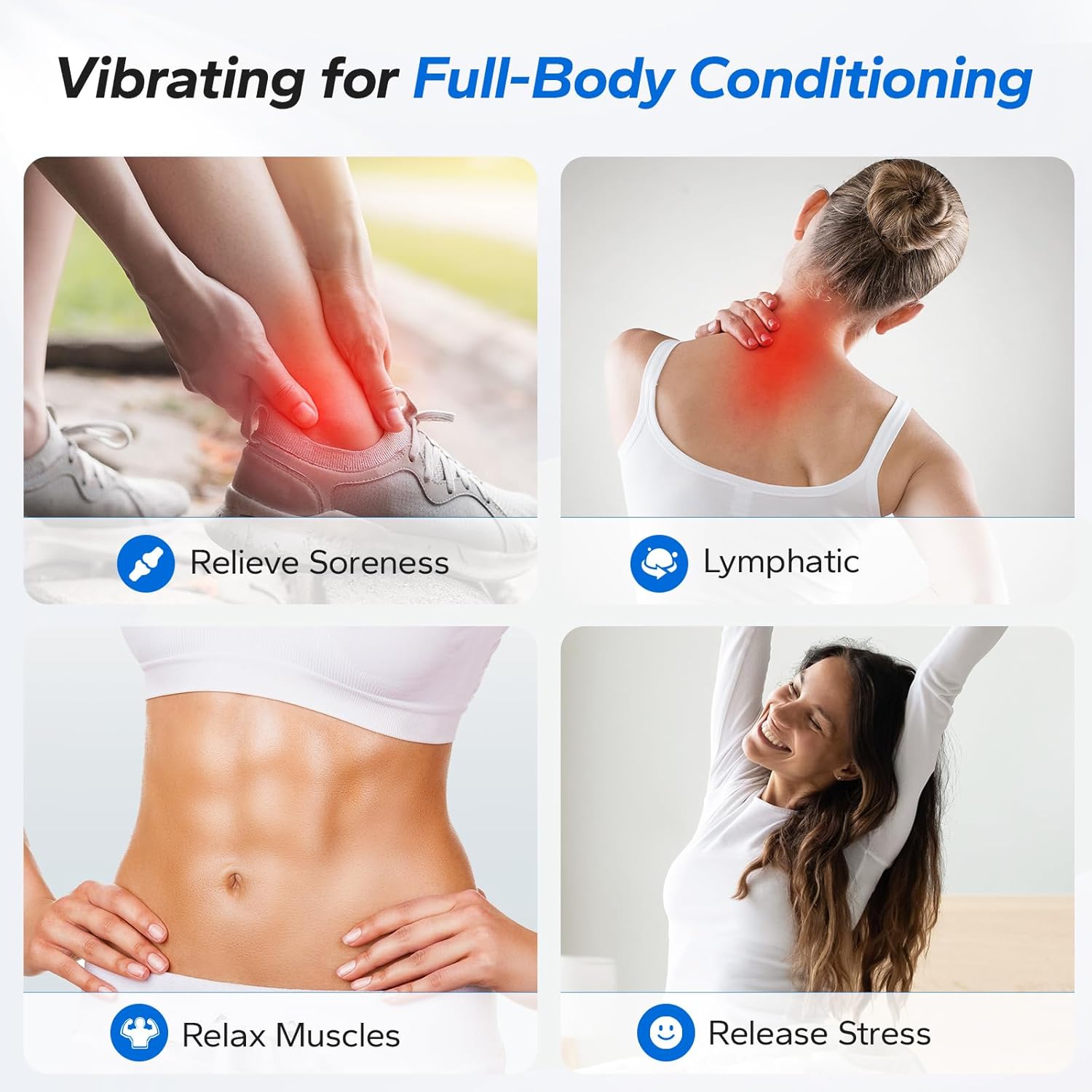 Vibration Plate Exercise Machine Whole Body Trainer Bluetooth