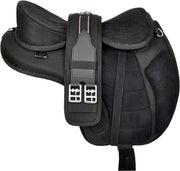 Treeless English Horse Saddle 18 Inch Black With Stirrups
