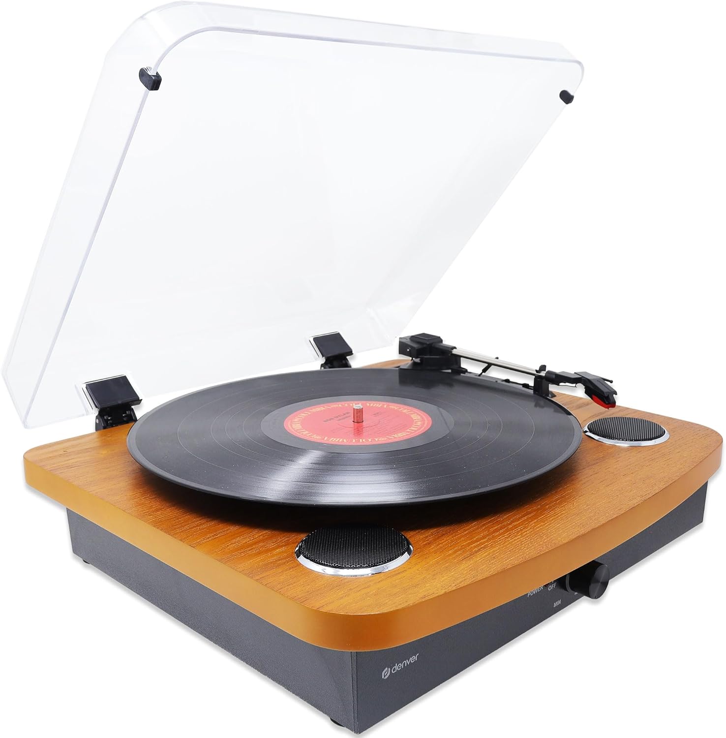 Bluetooth Vinyl Record Player USB SD Recording Stereo Wood