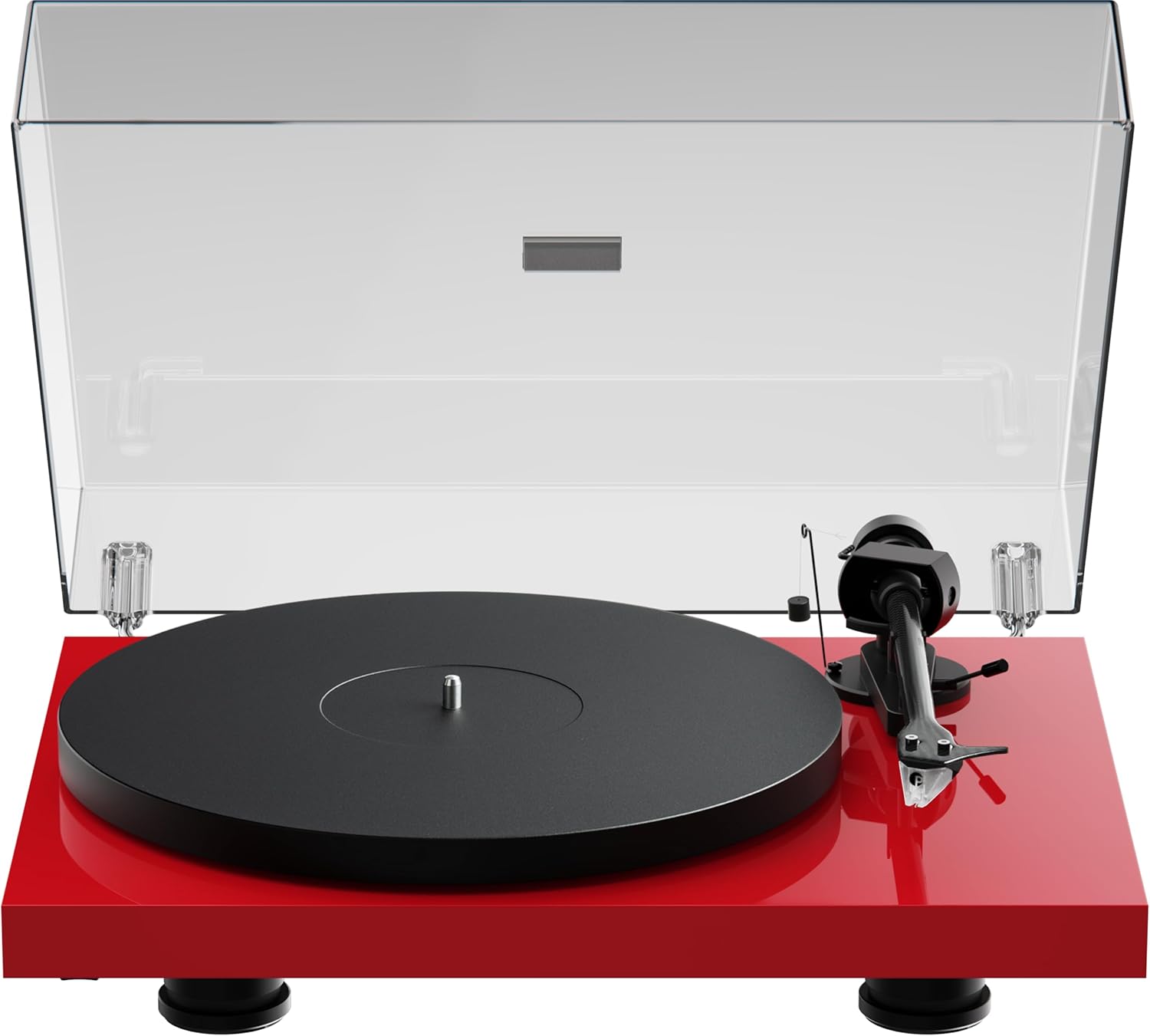 Red Gloss Audiophile Turntable Carbon Fiber Tonearm