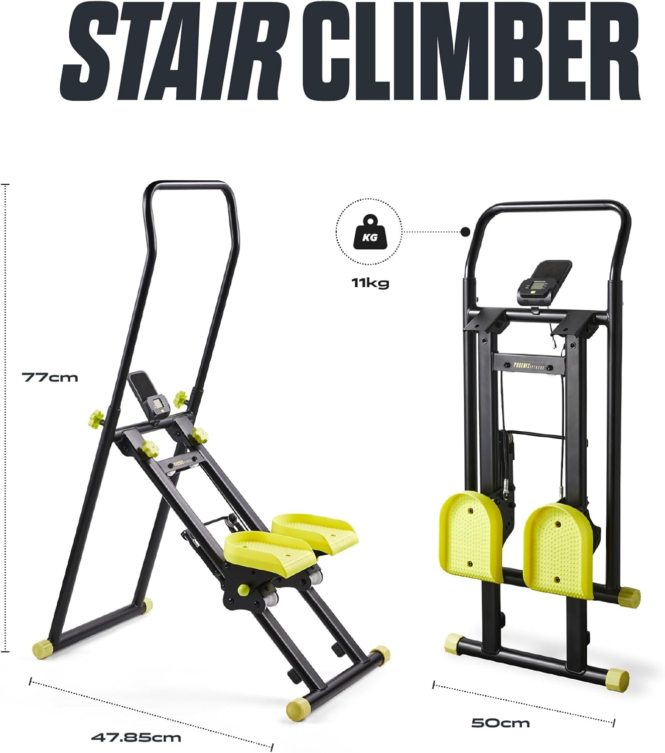Foldable Stair Stepper Machine Cardio Climber LCD Display