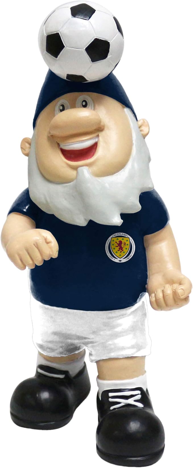 Scotland Soccer Gnome Header Ball Garden Statue Fan Decor 20cm