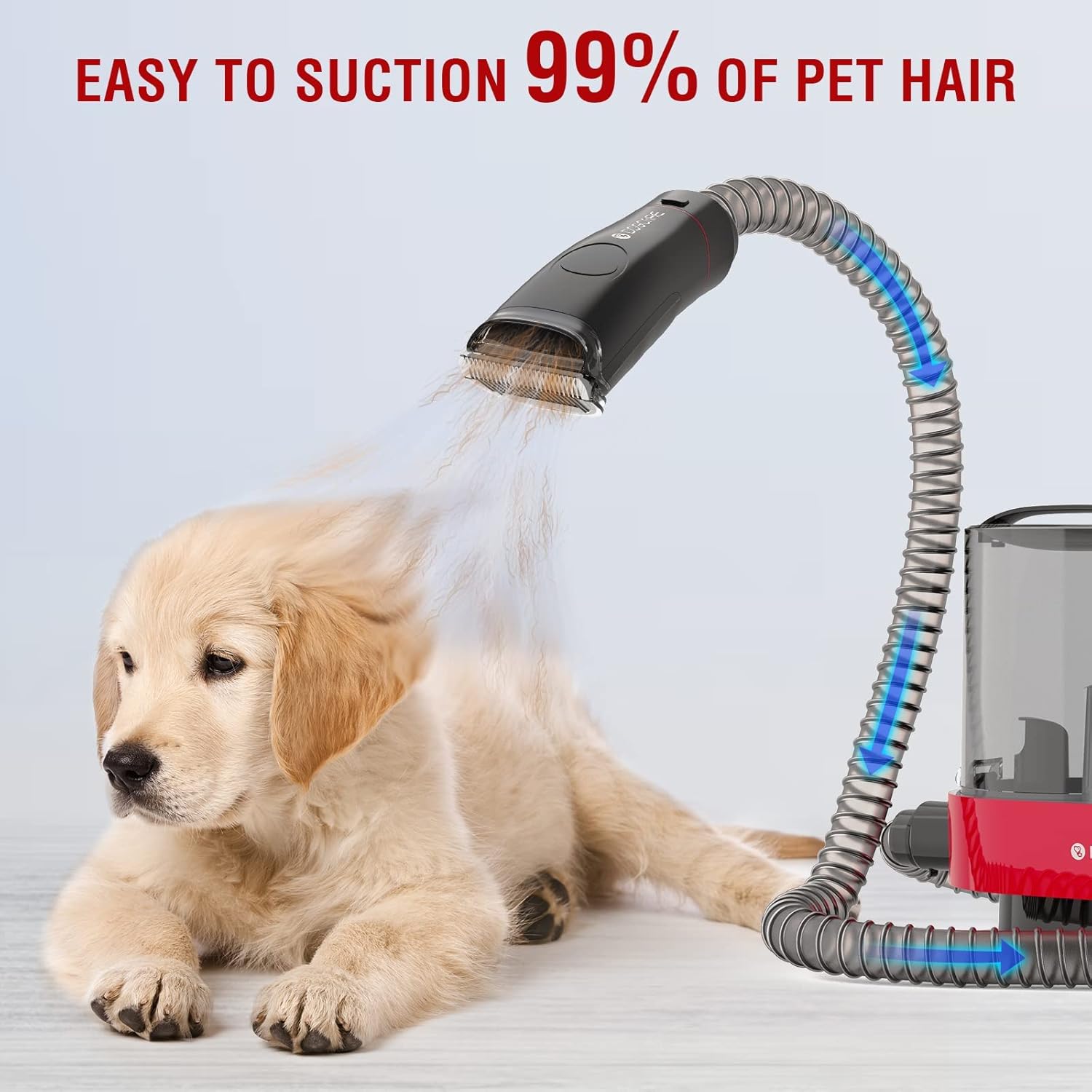Dog Grooming Kit Vacuum 6 Tool 2.5L Low Noise Clippers