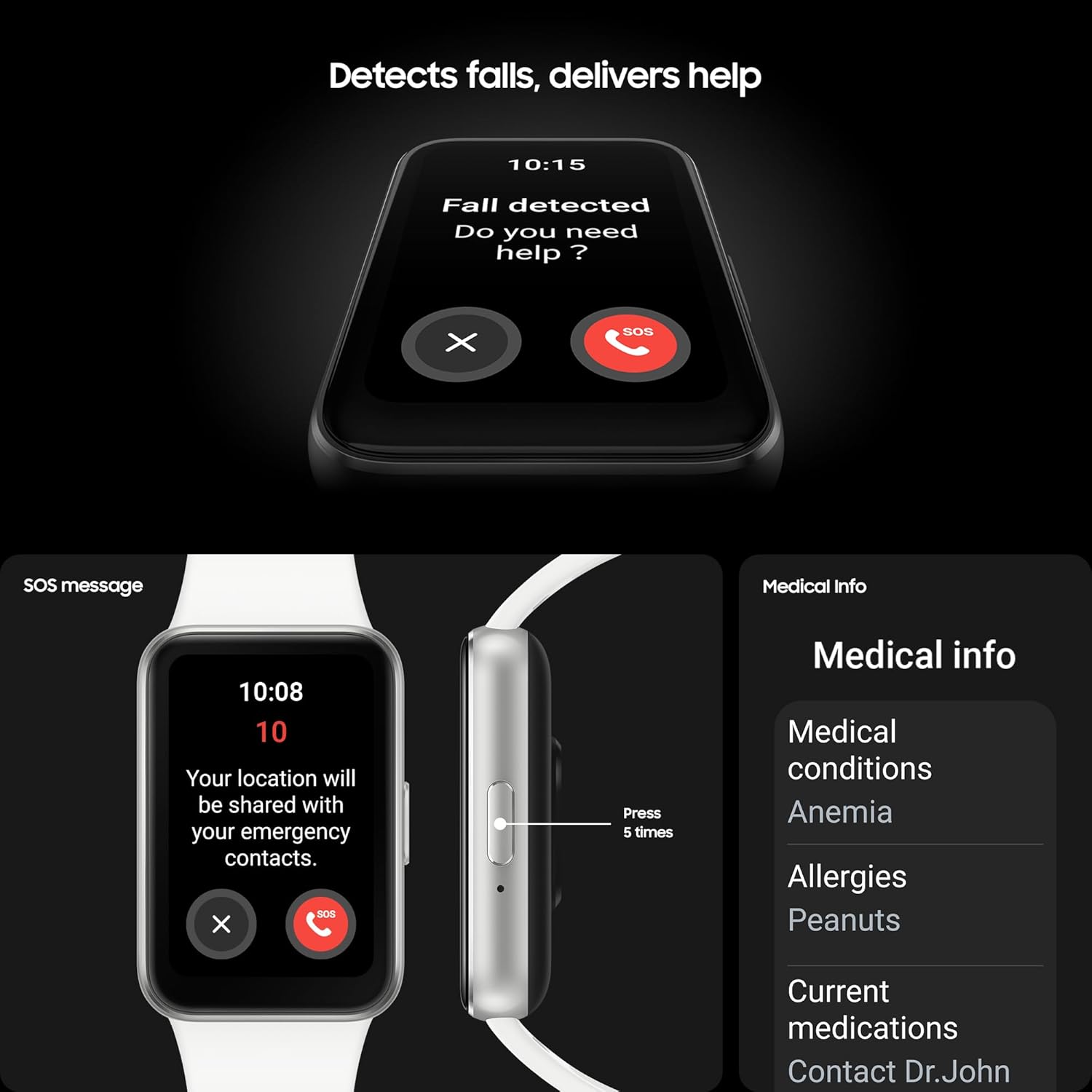 Silver Fitness Smart Watch AMOLED 13 Day Battery