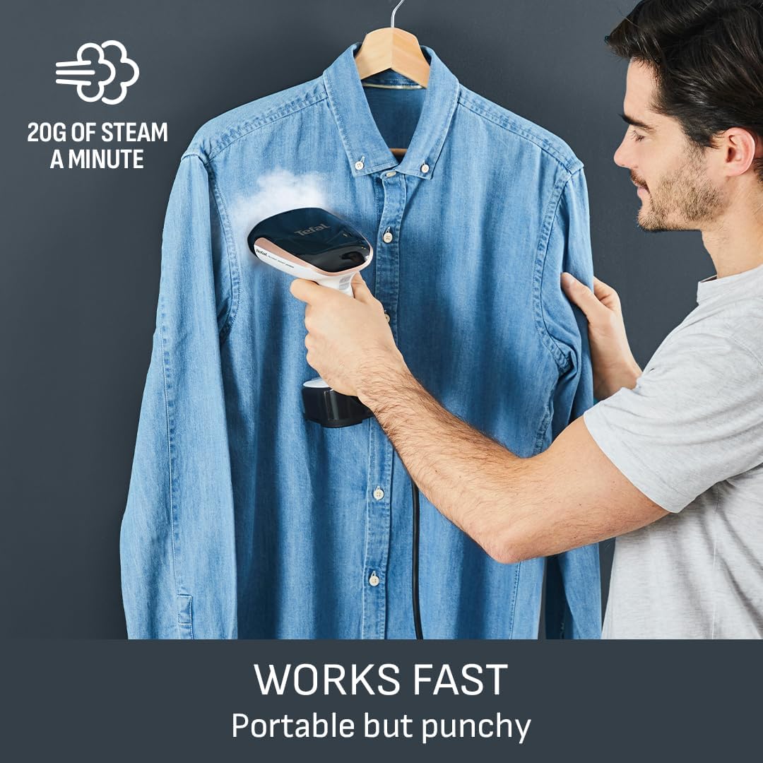 Compact Clothes Steamer Foldable 1300W Fast Heat 20g Steam