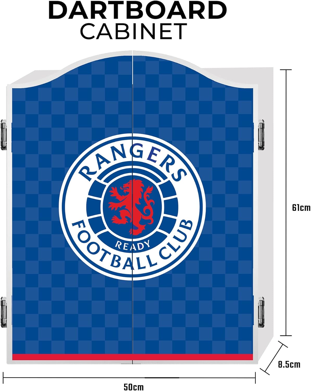 Wood Dartboard Cabinet Wall Mount Scoreboard Doors Large 68cm