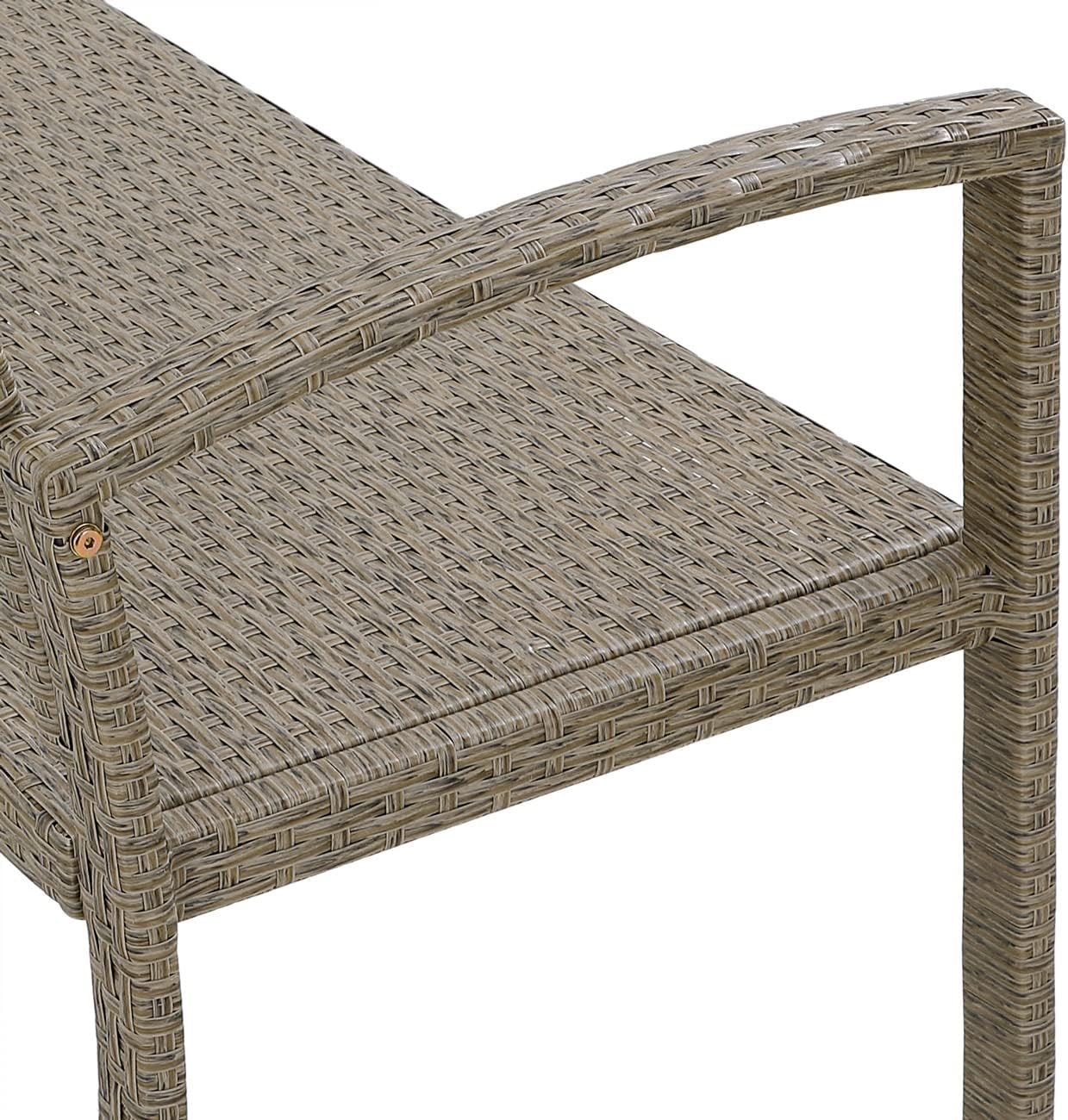 2 Seater Rattan Garden Bench Outdoor Patio Love Seat Beige
