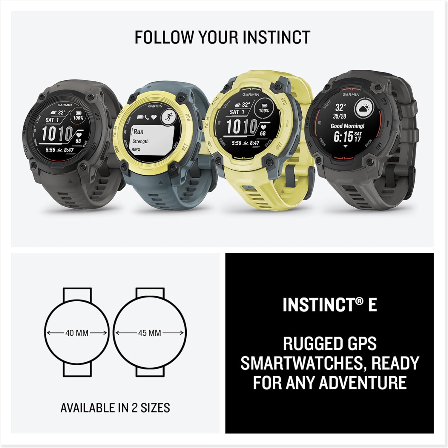 Rugged GPS Smart Watch 45mm Outdoor Fitness Tracker Lime