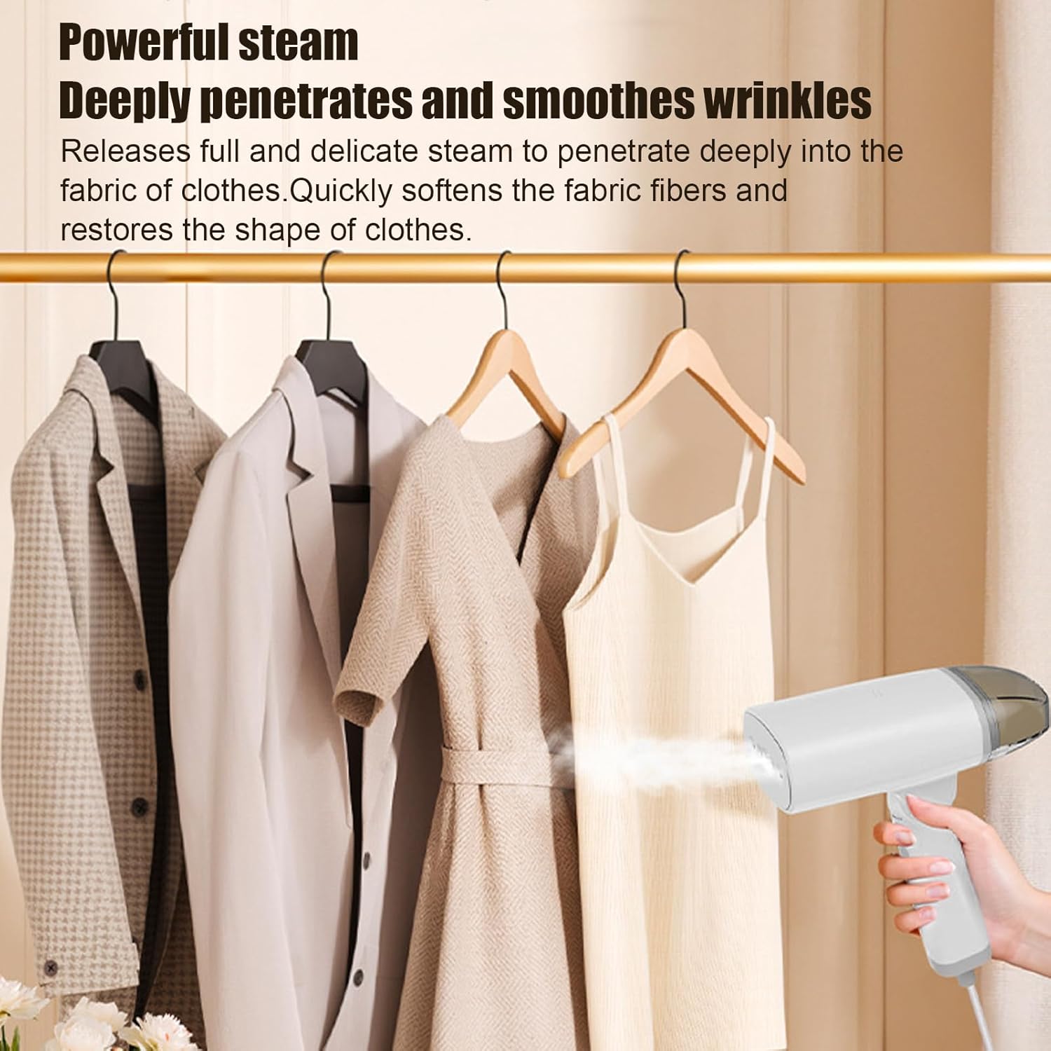 Portable Garment Steamer Handheld Travel Iron Wrinkle Remover