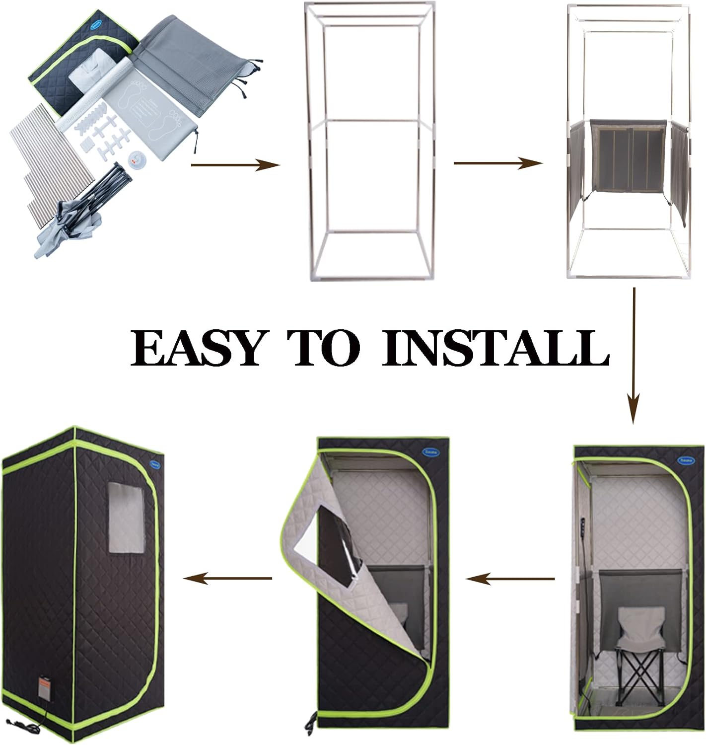 Portable Infrared Sauna Tent Home Spa Chair Heat Therapy