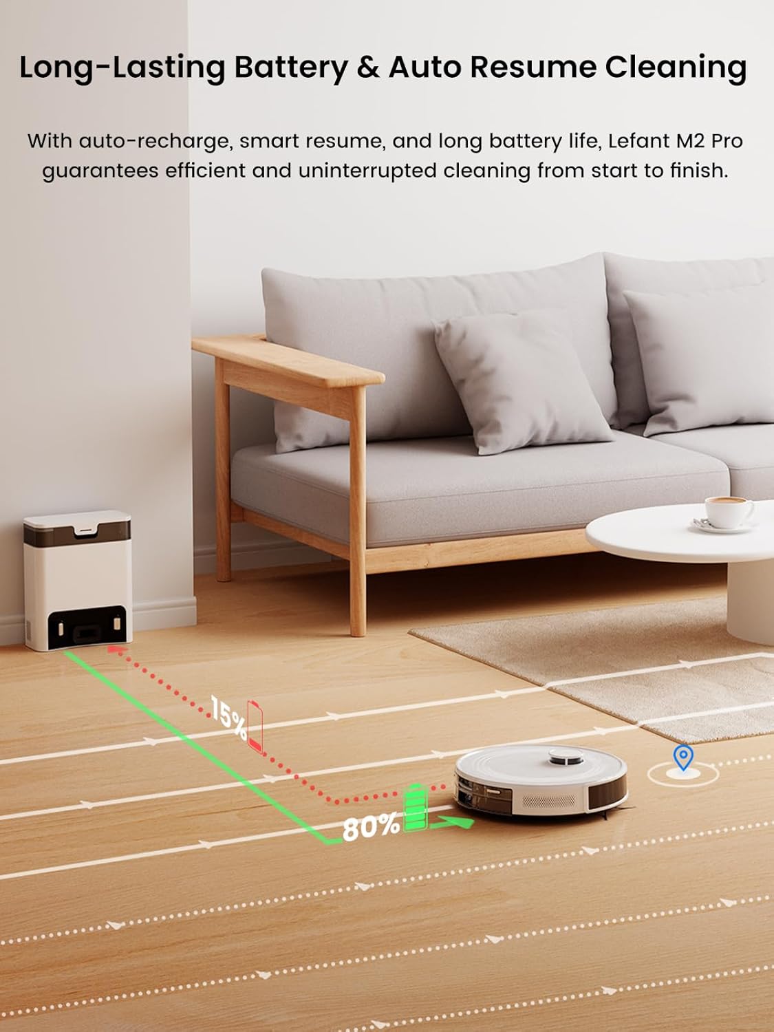 Robot Vacuum Mop 6000Pa Self Empty LiDAR Smart Mapping