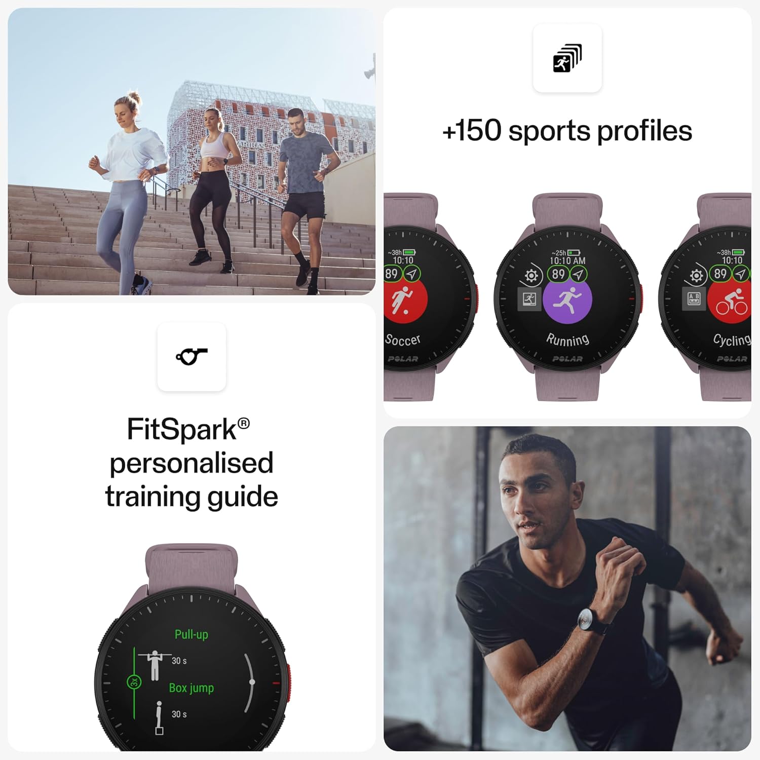 GPS Running Watch Heart Rate Monitor Training Recovery Watch