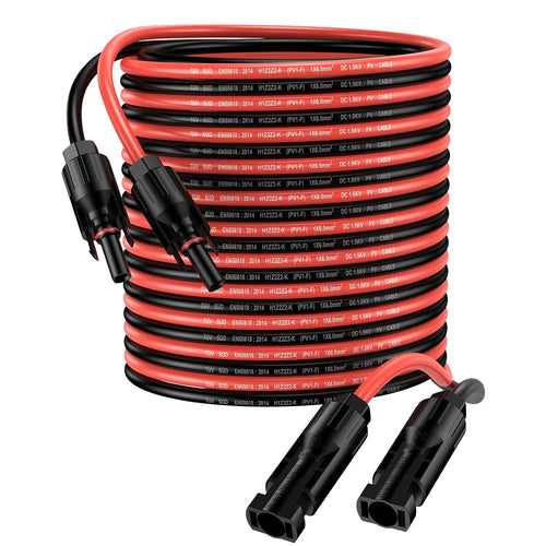 20M Solar Panel Extension Cable 6mm 10AWG IP68 Waterproof