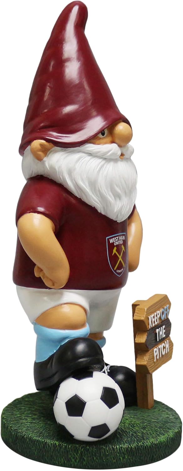 Soccer Fan Garden Gnome Keep Off Pitch Ornament Lawn Decor 20cm