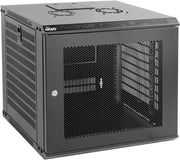 9U Wall Mount Server Cabinet 450mm Mesh Door Black