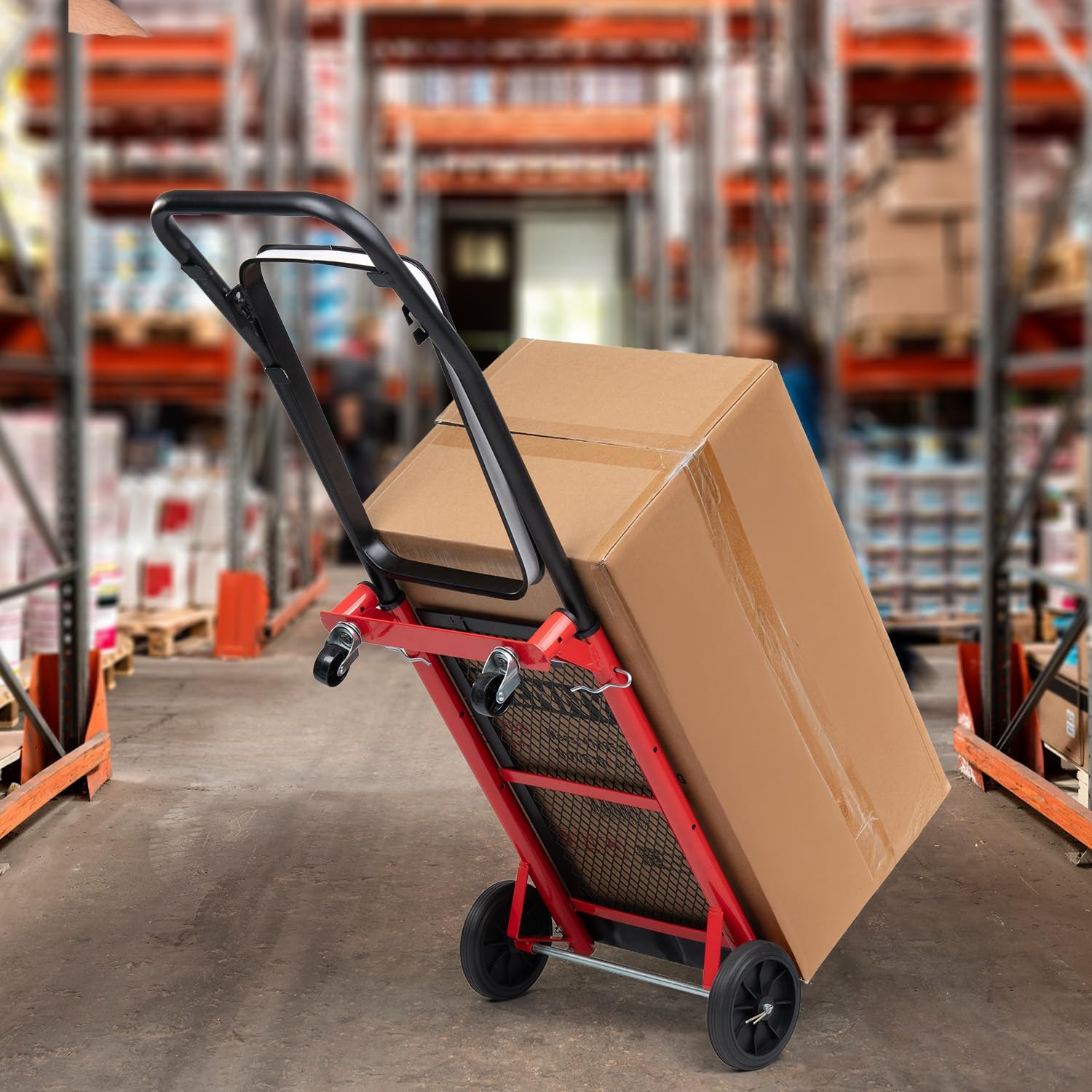 2 In 1 Folding Sack Truck Platform Trolley 60KG Heavy Duty