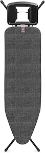 Large Ironing Board 124x38cm Adjustable Height Stable Frame Iron Rest