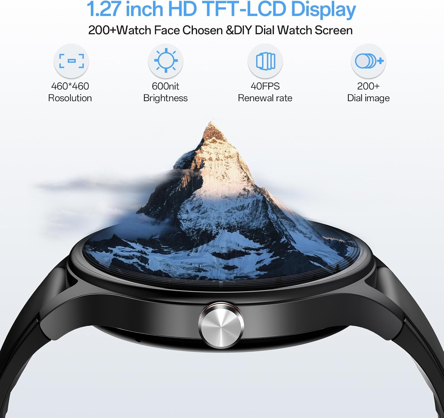 Mens Smart Watch Bluetooth Call Fitness Tracker Black