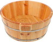 Wooden Foot Bath Basin Spa Pedicure Bucket Natural Wood Soak Tub