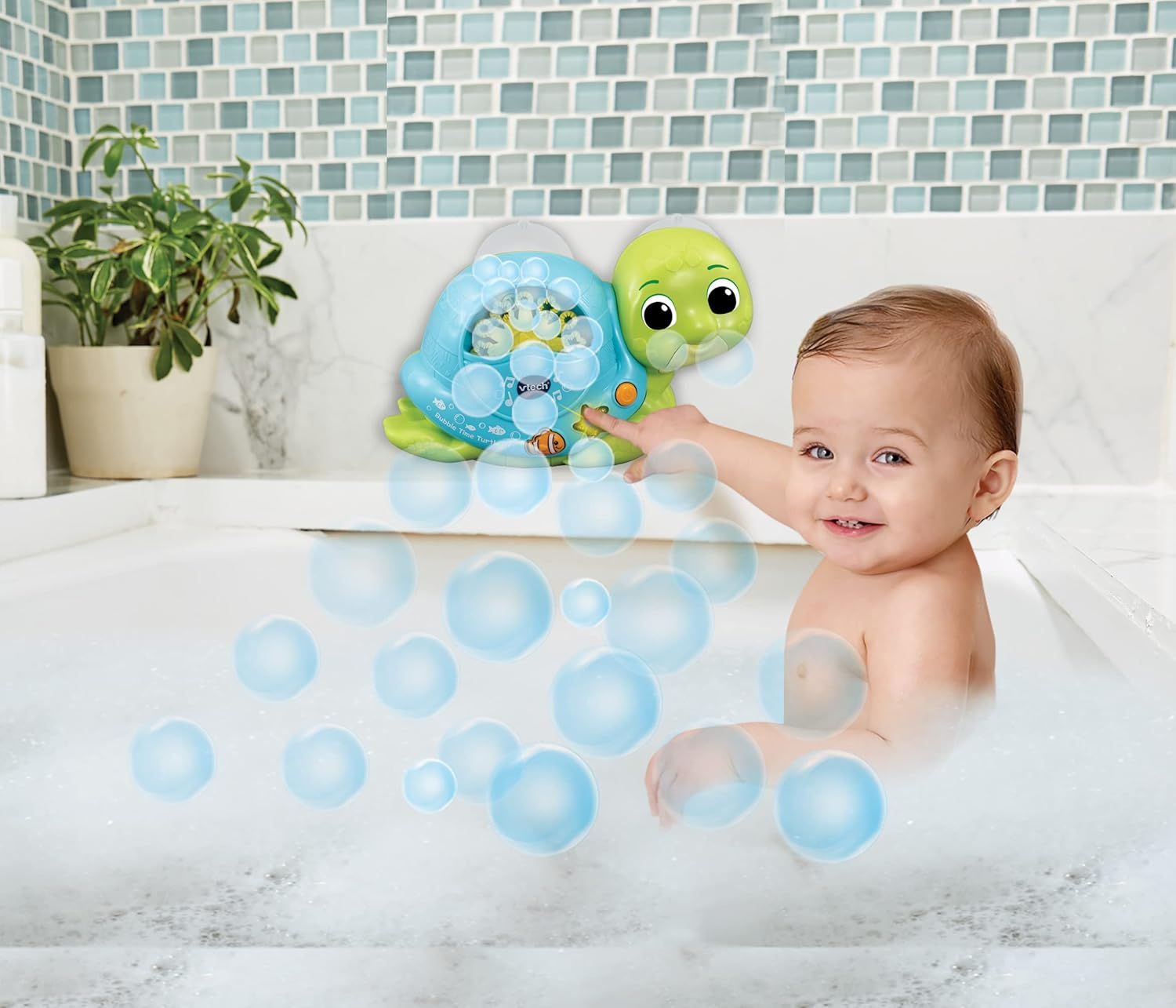 Turtle Bath Bubble Toy Lights Music for Toddlers