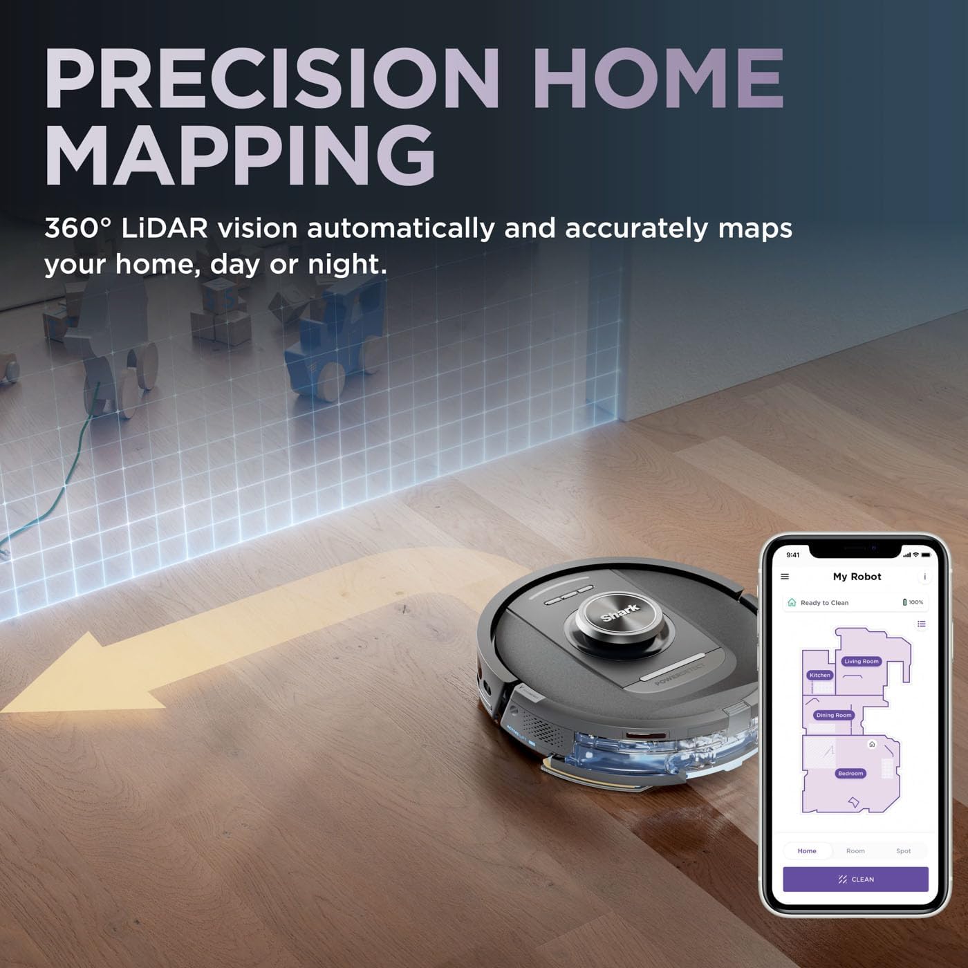 Robot Vacuum Mop Self Empty 30 Day Base LiDAR Mapping App Control