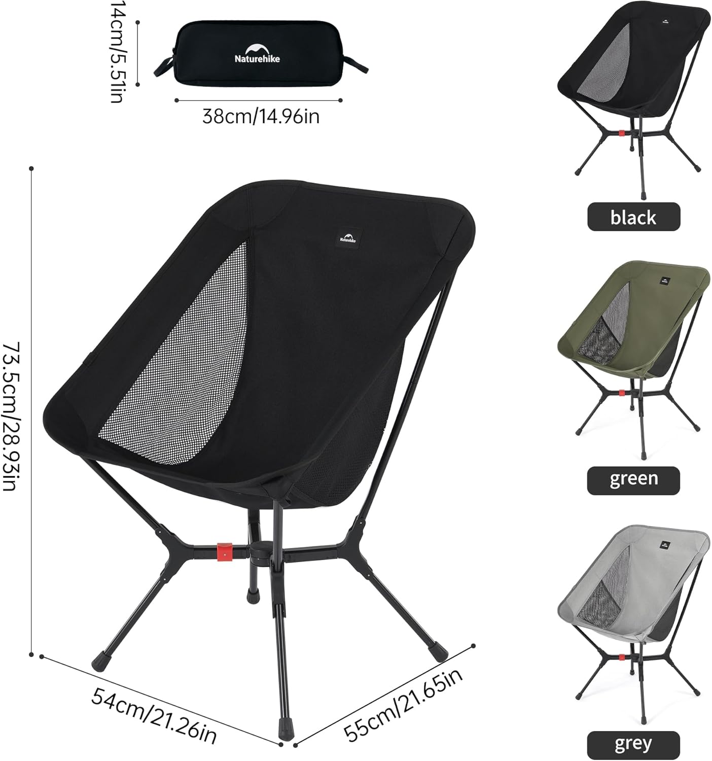 Lightweight Camping Chair Compact Folding Backpack Seat