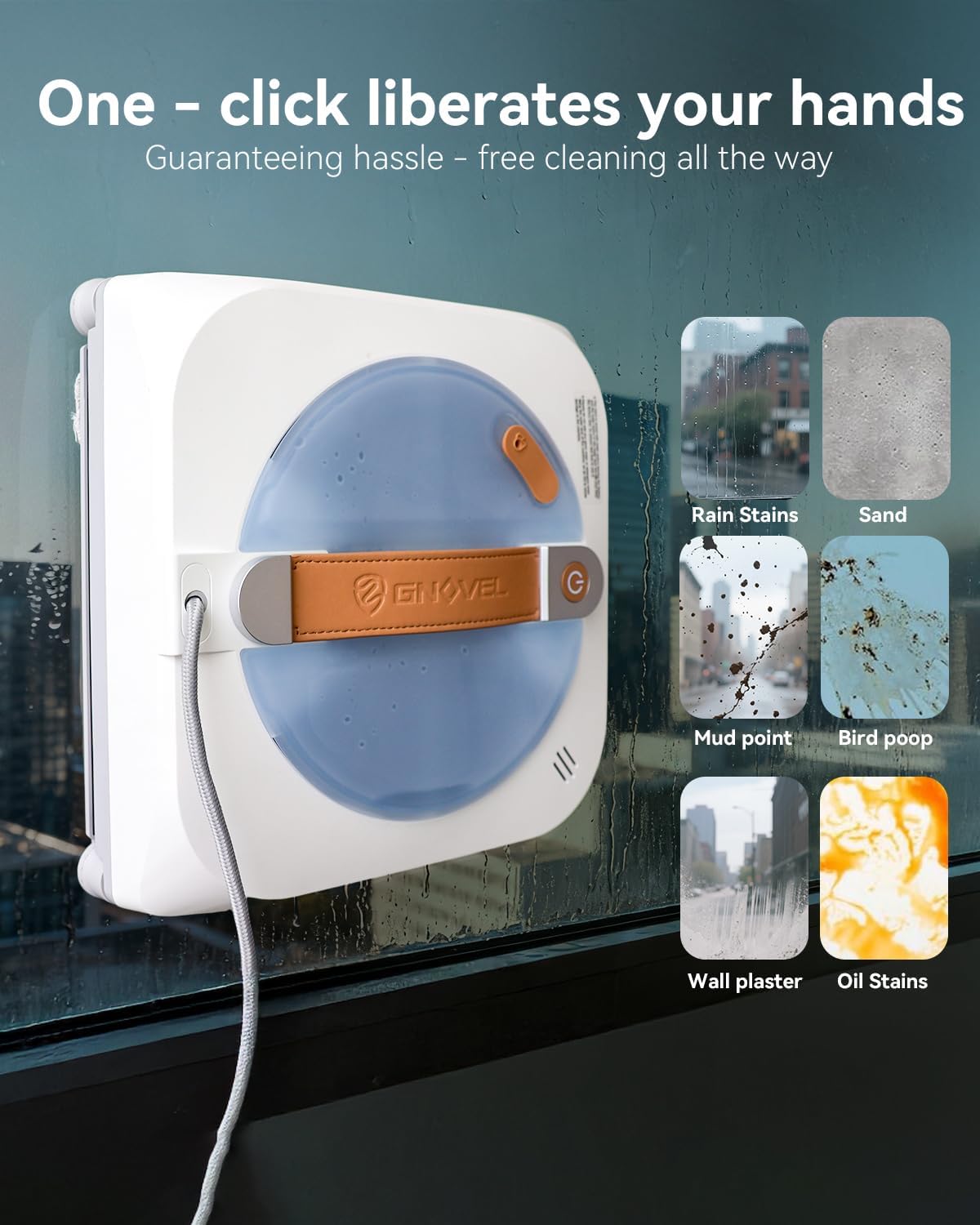 Window Cleaning Robot 8000Pa Suction Auto Spray Smart Anti Fall 4 Modes